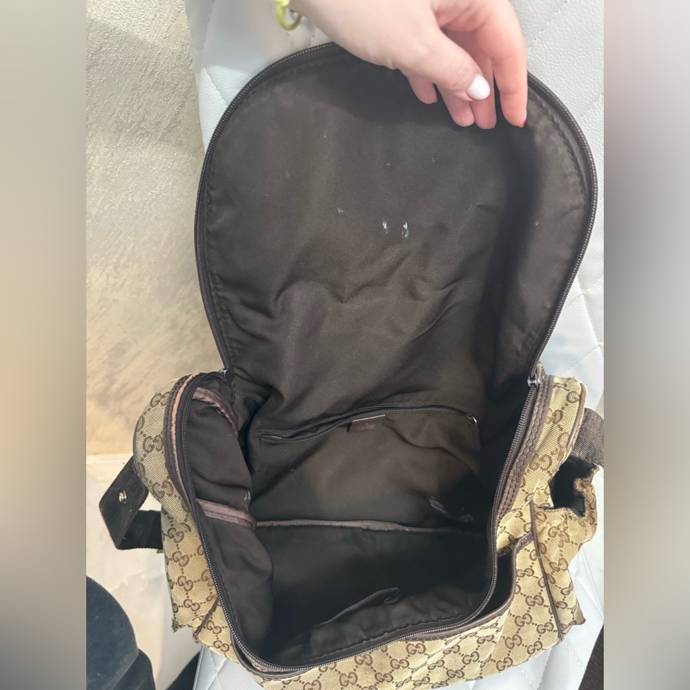 Gucci Beige/Ebony GG Canvas Diaper Bag